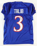 Aqib Talib Signed Kansas Jayhawks Jersey (Beckett) Broncos & Bills Pro Bowl D.B.