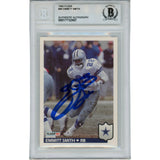 Emmitt Smith Autographed/Signed 1992 Fleer #89 Card Slab Beckett 49943