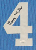 FRAMED UNC TAR HEELS LARRY MILLER AUTOGRAPHED SIGNED JERSEY JSA COA