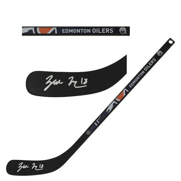ZACH HYMAN Autographed Edmonton Oilers Mini Composite Hockey Stick FANATICS