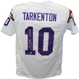 Fran Tarkenton Autographed/Signed Pro Style White Jersey Beckett 44016