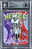 Raiders Davante Adams Authentic Signed 2023 Prestige Heroes #11 Card BAS Slabbed