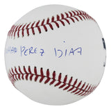 Royals Salvador Johan Perez DIaz Full Name Signed Oml Baseball w/ Case BAS Wit