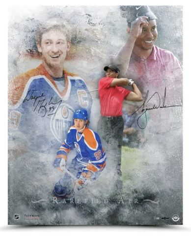 Tiger Woods / Wayne Gretzky Autographed 16" x 20" Photograph UDA LE 100