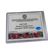 Aqib Talib Autographed Broncos Orange Jersey Inscribed "SB 50 Champs" BAS COA