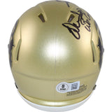 Deion Sanders Sapp Faulk Signed Colorado Buffaloes Mini Helmet Beckett 50783