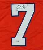 John Elway Signed Denver Custom Orange Jersey