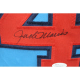 Jack Morris Autographed/Signed Blue Pro Style Jersey JSA 45957