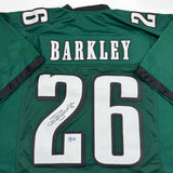 Autographed/Signed Saquon Barkley Philadelphia Midnight Green Jersey Beckett COA