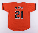 Austin Hays Signed Baltimore Orioles Pullover Jersey (Beckett) 2016 Draft Pick