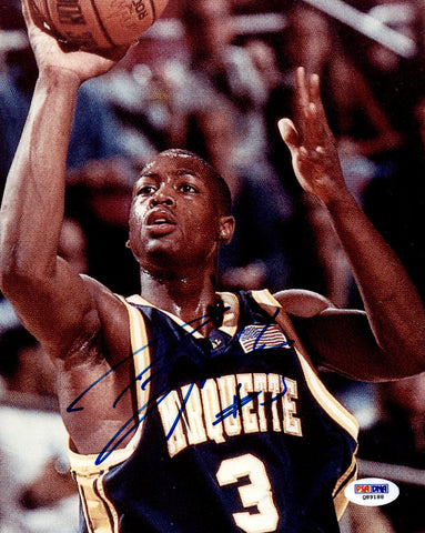 Dwyane Wade Autographed 8x10 Photo Marquette Golden Eagles PSA/DNA #Q89188