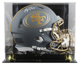 49ers Christian McCaffrey Signed Slate F/S Speed Proline Helmet W/ Case Fanatics