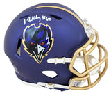 Ravens Isaiah Likely Signed 2024 On-Field Alt Speed Mini Helmet W/ Case BAS Wit