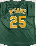 MARK McGWIRE - Athletics Signed Custom Replica Jersey AUTO w/ "87 AL ROY" - BAS