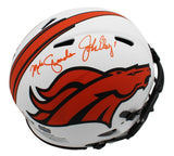 Mike Shanahan/John Elway Signed Denver Broncos Speed Authentic Lunar NFL Helmet