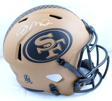 Joe Montana Autographed 49ers F/S Salute to Service 2023 Speed Helmet- Fanatics