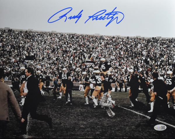Rudy Ruettiger Notre Dame Autographed 11x14 Photo JSA 210196