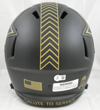 Tony Dorsett Signed Cowboys F/S Salute 2025 Speed Helmet- Beckett W Holo