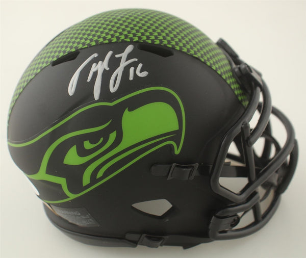 Tyler Lockett Autographed Seattle Seahawks Eclipse Mini Helmets - JSA