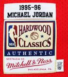 Bulls Michael Jordan Signed Red 1995-96 M&N HWC Authentic Jersey BAS #AC33265