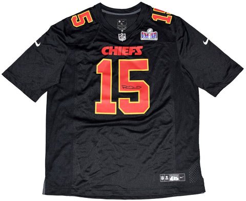 PATRICK MAHOMES SIGNED KANSAS CITY CHIEFS BLACK NIKE SUPER BOWL LVIII JERSEY BAS