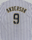 Brewers BRIAN ANDERSON Signed Custom Replica Pinstripe Milwaukee Jersey AUTO JSA