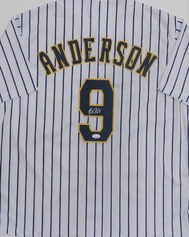 Brewers BRIAN ANDERSON Signed Custom Replica Pinstripe Milwaukee Jersey AUTO JSA