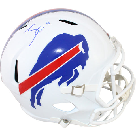 James Cook Autographed/Signed Buffalo Bills F/S Helmet Beckett Witness 51156