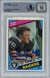 Howie Long Autographed 1984 Topps #111 Rookie Card w/HOF BAS 10 Slab 42945
