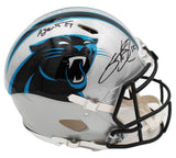 Steve Smith Signed Carolina Panthers Speed Authentic NFL Helmet with 1 Inscr.