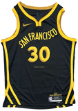 Stephen Curry GS Warriors Signed Night Night Insc Authentic Nike City Jersey JSA
