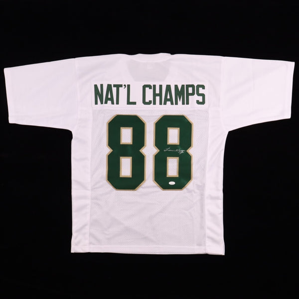 Lou Holtz Signed Notre Dame Nat'l Champions Jersey (JSA COA) 1988 NCAA Champion