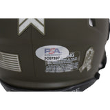 Jason Kelce Signed Philadelphia Eagles 22 Salute Mini Helmet PSA 45814