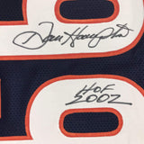Autographed/Signed Dan Hampton HOF 2002 Chicago Blue Jersey Beckett BAS COA