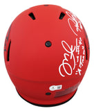 Alstott, Barber, Sapp & Brooks Signed Rave F/S Speed Proline Helmet W/ Case BAS