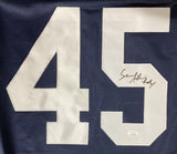 Sean Astin Signed Custom Blue College Football Jersey Rudy Inscribed JSA ITP