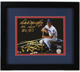 Dale Murphy Signed Atlanta Braves Framed 8x10 Slugger MLB Photo - NL MVP 82, 83