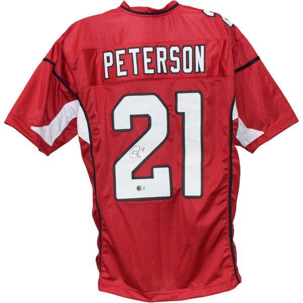 Patrick Peterson Autographed/Signed Pro Style XL Red Jersey Beckett WIT 53093