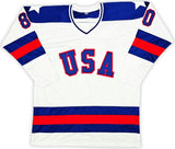 1980 USA Miracle On Ice (19) Team Signed Olympic Hockey Jersey BAS