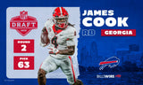 James Cook Buffalo Bills Speed Mini Helmet (Beckett) Ex-Univ. of Georgia R.B.