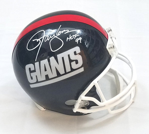 Lawrence Taylor Autographed New York Giants Replica Helmet W/ HOF 99 Beckett