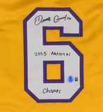 Derek Curiel "2025 National Champs" Signed LSU Tigers Jersey (Beckett) Frosh O.F
