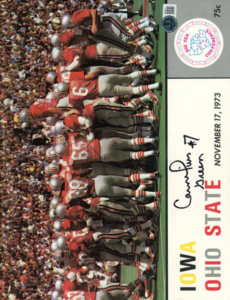 Cornelius Greene Signed Ohio State Buckeyes Magazine 11/17/1973 BAS 46374