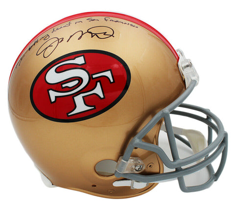 Joe Montana Signed 49ers Proline Authentic NFL Helmet - "I left my heart in SF"