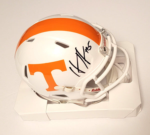 Hendon Hooker Autographed Tennessee Vols Mini Helmet Beckett Authenticated