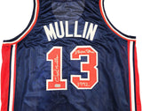 TEAM USA CHRIS MULLIN AUTOGRAPHED BLUE JERSEY DREAM TEAM BECKETT WITNESS 232597