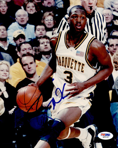 Dwyane Wade Autographed 8x10 Photo Marquette Golden Eagles PSA/DNA #Q89192