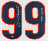 Dan Hampton "HOF 02" Authentic Signed White Pro Style Jersey BAS Witnessed