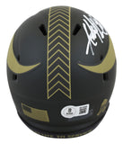 Vikings Adrian Peterson Signed STS IV Speed Mini Helmet w/ Case BAS Witnessed