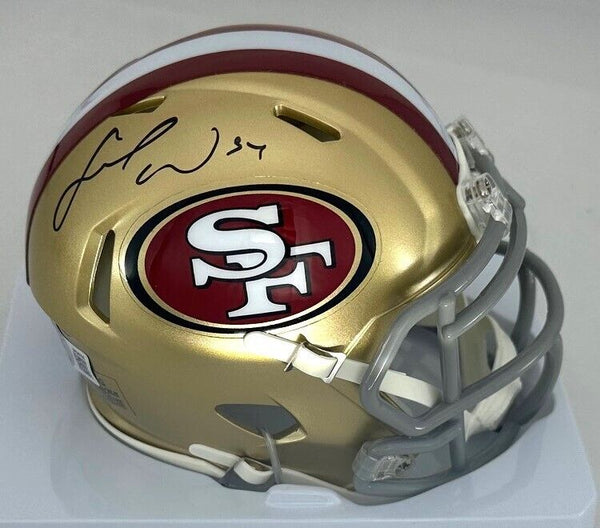 SF 49ers Linebacker FRED WARNER Signed Riddell Speed Mini Helmet AUTO - BAS